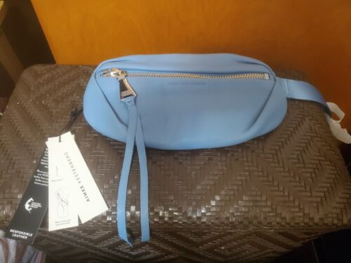 Aimee Kestenberg NWT Leather Convertible Milan Belt Bag in Ice Breaker Blue - Picture 3 of 9