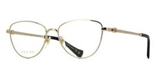 GUCCI GG1595O 001 Gold /Black Cat Eye Metal EYEGLASSES FRAME 55-16-145