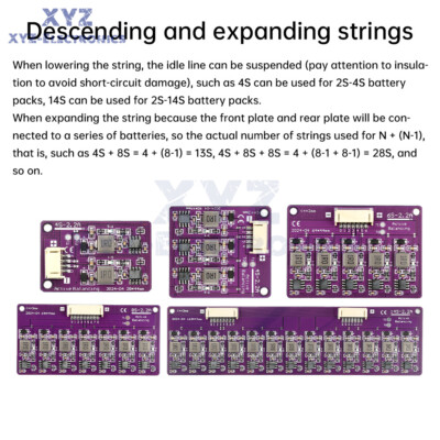 3S 4S 6S 8S 14S Li-ion Battery High-current Inductive Active Equalizer Board