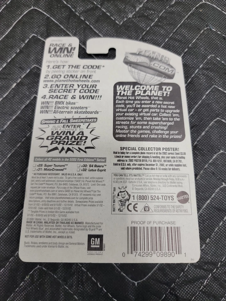 Hot Wheels 2002 primeras ediciones 30/42 '64 Riviera Collector #042 Buick Orange PR5 Foto 4 de 4