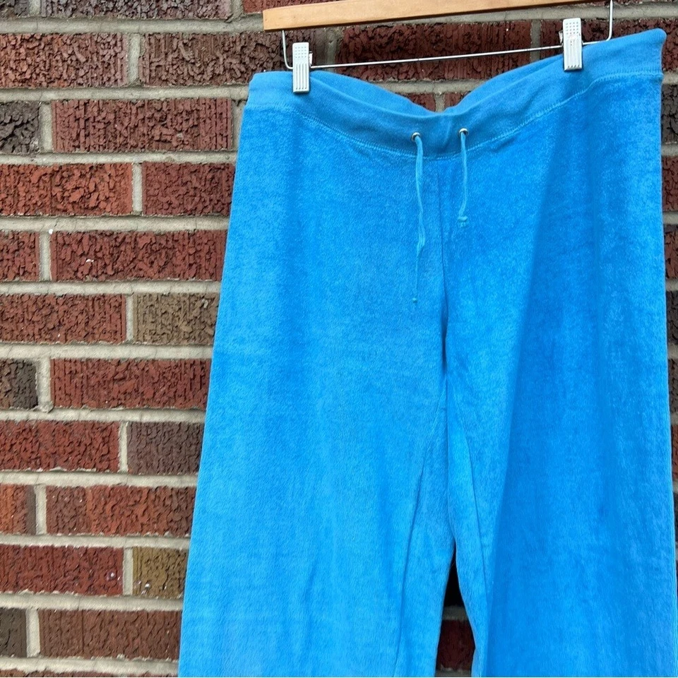 Pantalones deportivos Steve & Barry’s azul cielo de tela de rizo tiro medio calce recto Foto 2 de 3