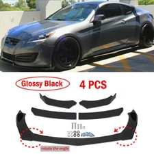 4Pcs Front Bumper Lip Body Kit Lower Spoiler Splitter For Hyundai Sonata 2016-22