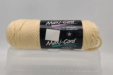 New MAXI-CORD MAXICORD BRAIDED 6MM 100 YDS 91 Meters MACRAME Butter Color Retro 