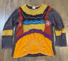 Greater Good Network Sunshine Long Sleeve Shirt Women’s L/XL Made In Nepal