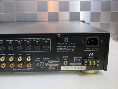 Parasound P/SP 1500 AV Processor Preamplifier THX mit Fernbedienung. - Bild 12 von 13