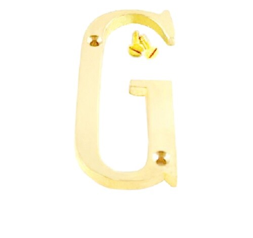 50 mm (2 Zoll) Alphabet AtoZ Messing Buchstabe Design Tür Haus Adresse mit 2 Schrauben - Bild 17 von 56