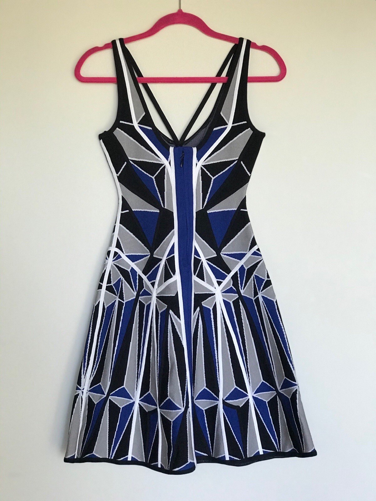 Herve Leger Hazel geometric patchwork jacquard ba… - image 3