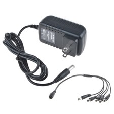 Effect Pedal AC/DC Power Adapter With 5 Way Daisy Chain Splitte Cable 9V 2A US