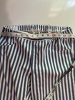 GU Womens Striped Tapered Ankle Pants Size L Blue/White Elastic Waist Pull On — photo 9