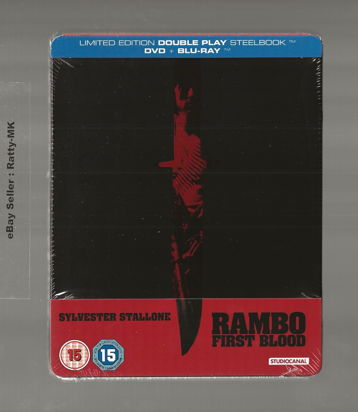 RAMBO : FIRST BLOOD - UK EXCLUSIVE BLU RAY + DVD STEELBOOK - NEW & SEALED