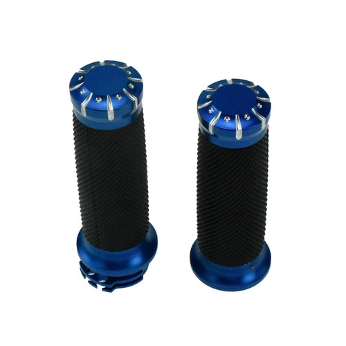 1" Black Handlebar Hand Grips Rubber Fit For Harley Touring 1996-2007 Softail - Picture 2 of 10