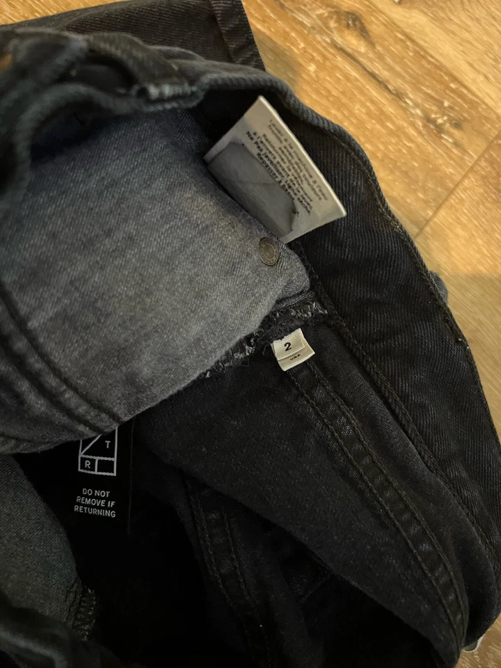 Proenza Schouler Womens Black Denim Skirt Size 2 - Image 4 of 4