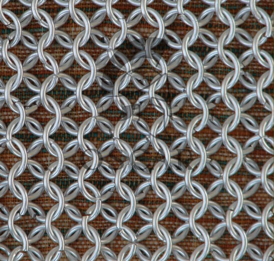 Camisa de cota de malla de aluminio 10-15 años niño cadena medieval correo armadura disfraz regalo Foto 3 de 3