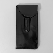 3 Pack Soft Slip-in Eyeglass Case w/ Clip Large Blk Syn. Leather 7.75" x 3.875