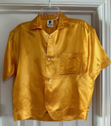 Vintage Kingsmen California Short Sleeve Shirt Men’s Size MEDIUM GOLD YELLOW