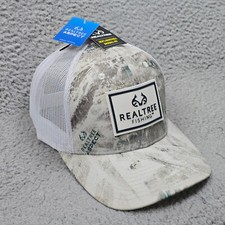 REALTREE Camo Gray Hat Cap Baseball Mens One Size Fishing Outdoor Back Mesh