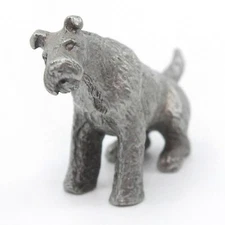 PEWTER Wire Fox Terrier Dog - Rawcliffe / P Davis 1" Metal Animal Miniature