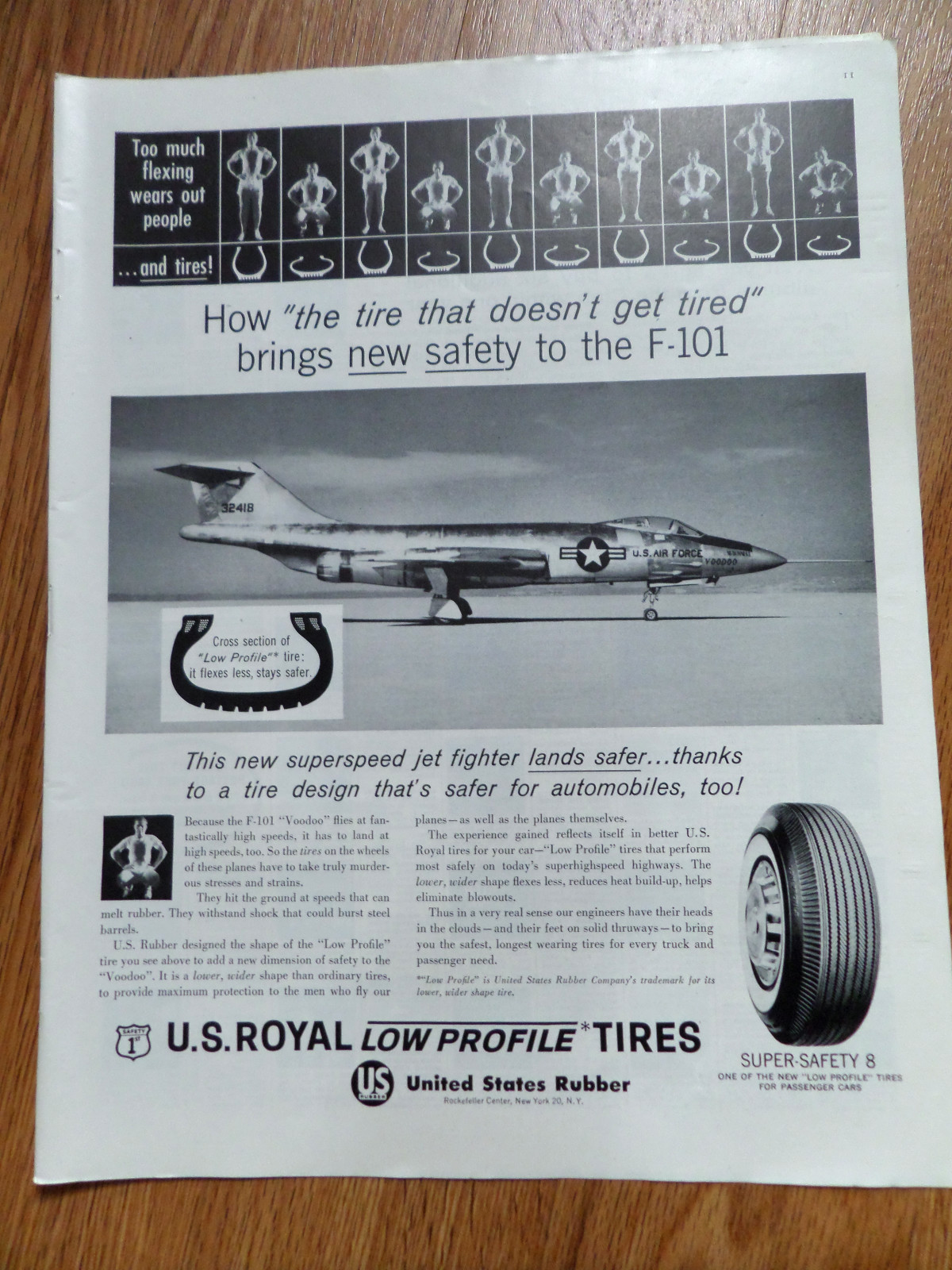 1960 U S Royal Tires Ad The Superspeed Jet Fighter F-101 | eBay