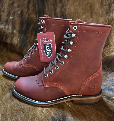 McKean Red Water Buffalo Style Justin Boots 