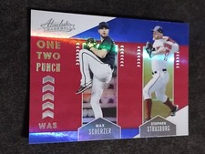 Max Scherzer / Stephen Strasburg 2020 Absolute One Two Punch Spectrum Blue #OTP1
