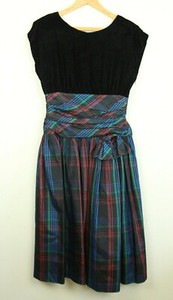 plaid evening gown
