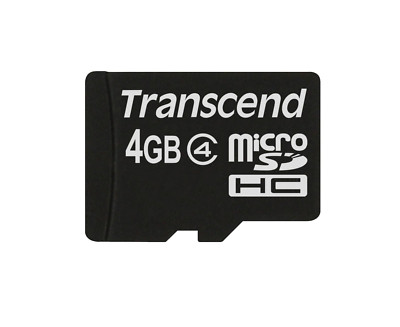 Transcend 4GB microSDHC Class 4 (Standard) Memory Card, TS4GUSDC4