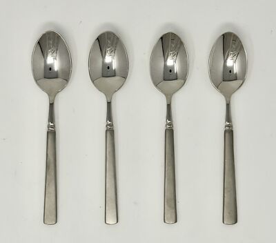 Oneida Satin Easton Set of 4 Teaspoons- Frosted Handle