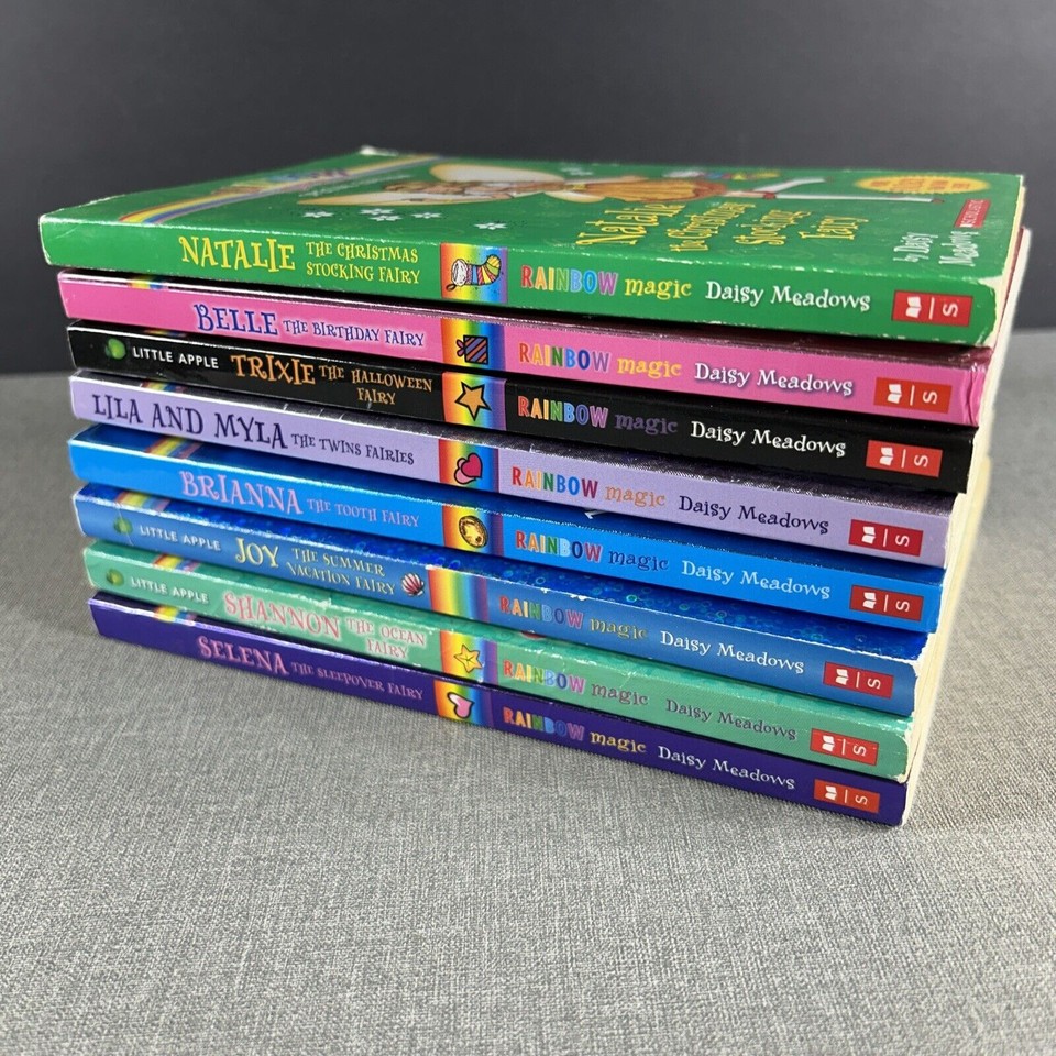 Rainbow Magic Daisy Meadows 8 Trade Paperback Book Lot Selena Belle