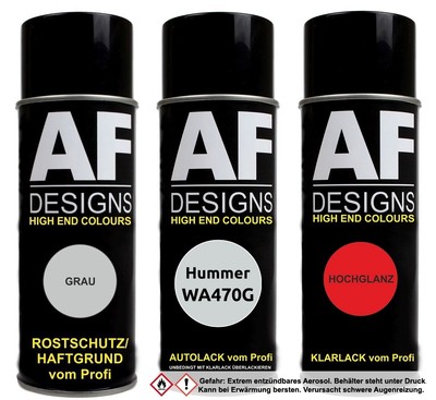 Spraydose für Hummer WA470G Quicksilver Metallic Autolack Klarlack Grundierung