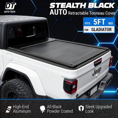 Syneticusa Hard AR Tonneau Cover Aluminum Auto Retract Fit 2020-2026 Gladiator