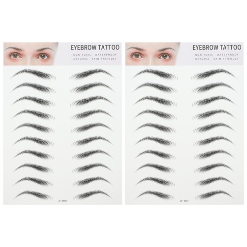 Set 2 Adesivi Sopracciglia Donna Miss Transfer Sopracciglia Strumento Autoadesivo