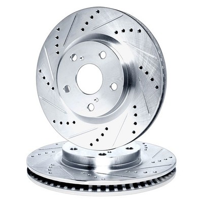 For Lexus RC F 15-23 R1 Concepts Drilled & Slotted Rear Brake Rotor Set