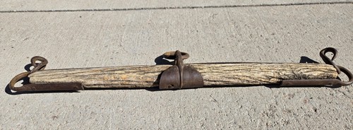 Antik 31 Zoll Holz Einzelbaum Jochse Pferd rustikal Bauernhof Ranch primitives Dekor - Bild 7 von 9