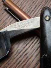Straight Razor, Wade  Butcher, over 8/8 26.72MM, original horn scales