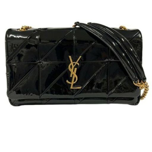 Borsa a tracolla Saint Laurent Paris 515821 Jamie catena pelle verniciata nera