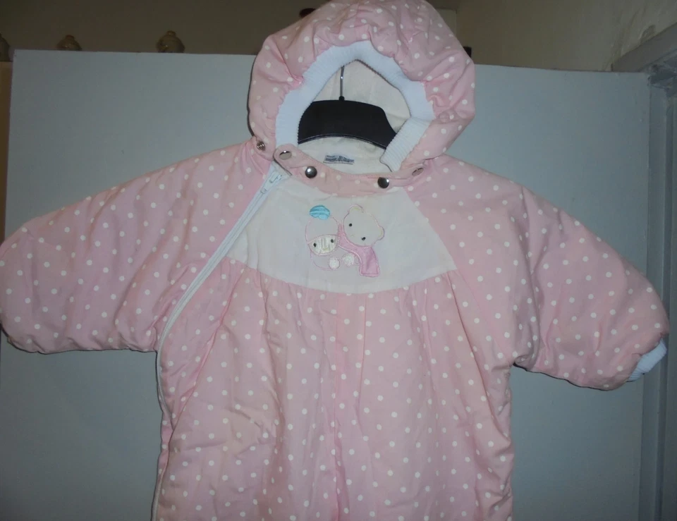 VETEMENT HABIT COMBINAISON ROSE ENFANT BEBE FILLE à CAPUCHE 23 MOIS / 2 ANS - Photo 4/4