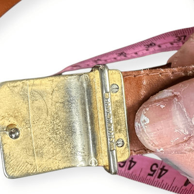 VINTAGE YVES SAINT LAURENT YSL Brown Leather Gold Square Buckle Belt Size 130 VINTAGE YVES SAINT LAURENT YSL Brown Leather Gold Square  main image 4