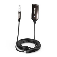UGREEN Aux to Bluetooth 6.0 Adapter 3.5mm Bluetooth Receiver for Car Dark Grey