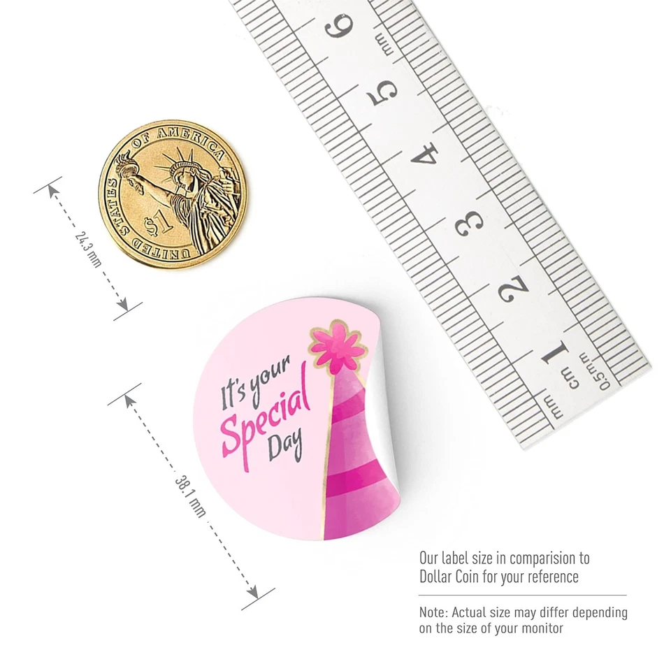 500 Happy Birthday Stickers,6 Unique Foiling Designs, Birthday Stickers for Kids - Image 2 of 4