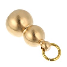 Unisex Mini Feng Shui Gourds Pendant Brass Wulou Decor Small Gourd