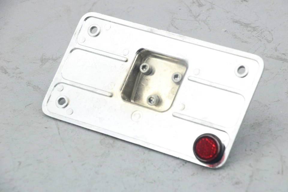 Harley Softail Fatboy 2001 matrícula etiqueta soporte de montaje cromo #4092 Foto 2 de 4