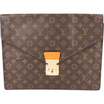 Louis Vuitton Monogram  President Classeur Laptop Clutch Abendtasche Hülle