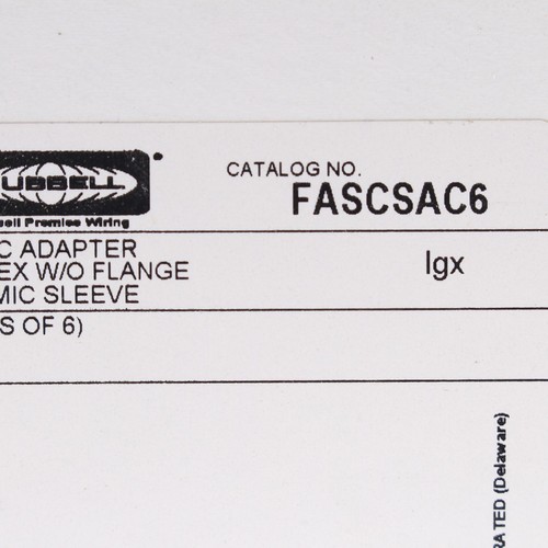 Hubbell FASCSAC6 Fiber Optic SC Simplex APC Adapters Zirconia Ceramic 6pcs - Afbeelding 7 van 7