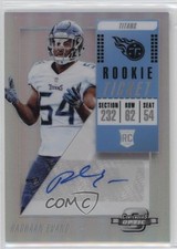 2018 Panini Contenders Optic Rookie Ticket Auto Rashaan Evans #152 Auto 11ks