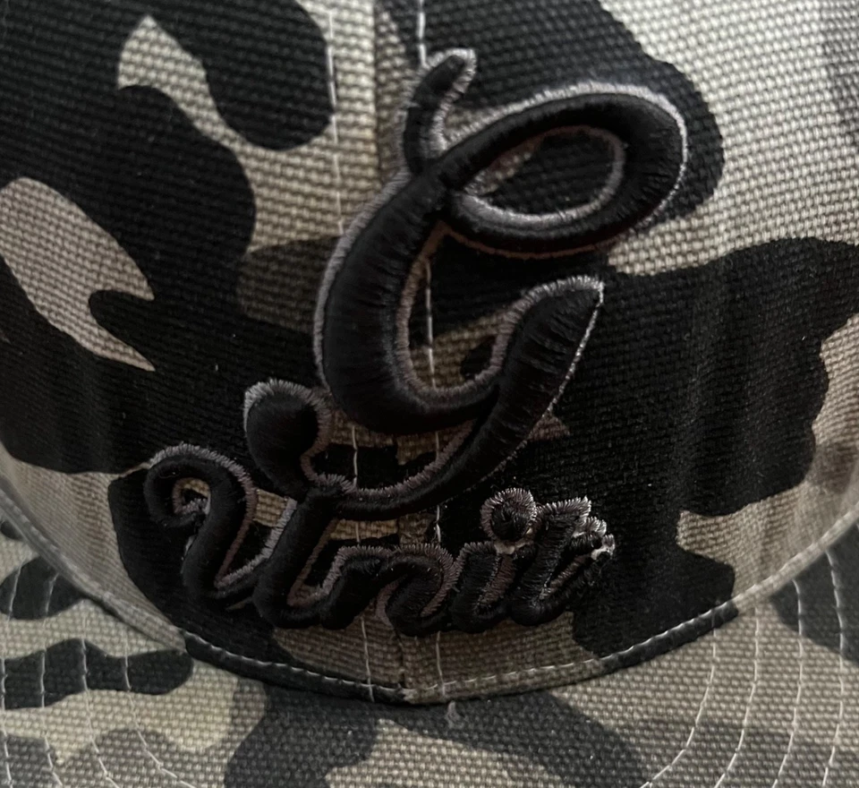 Винтажный G-Unit Reebok резинке шляпа крышка серый камуфляж - размер 8 - хип-хоп Y2K - Изображение 2 из 4