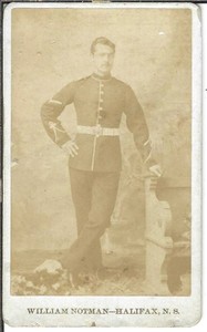 VICTORIAN "REMEMBER ME" Forget Me Not CARD Good Cond *HALIFAX N.S. SOLDIER*