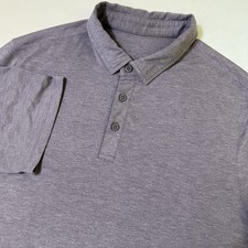 LULULEMON Evolution Short Sleeve Polo Shirt Lavender Light Purple Size M Golf