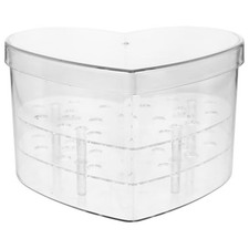 Heart-Shaped Acrylic Flower Box Clear Floral 21.60X19.50X13.00CM Transparent