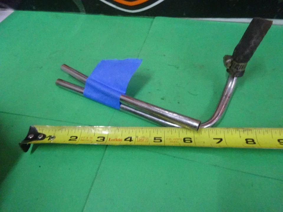 DE COLECCIÓN HARLEY KNUCKLE PANHEAD 45" ELECCIÓN de OLE LÍNEAS DE ACEITE CROMADAS USADAS CON EXTREMO 2 Foto 3 de 4