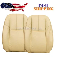For 2007-2013 Chevy Tahoe Silverado Driver Passenger Top Leather Seat Cover Tan